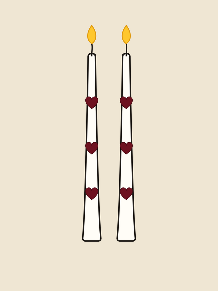 Heart Taper, pair